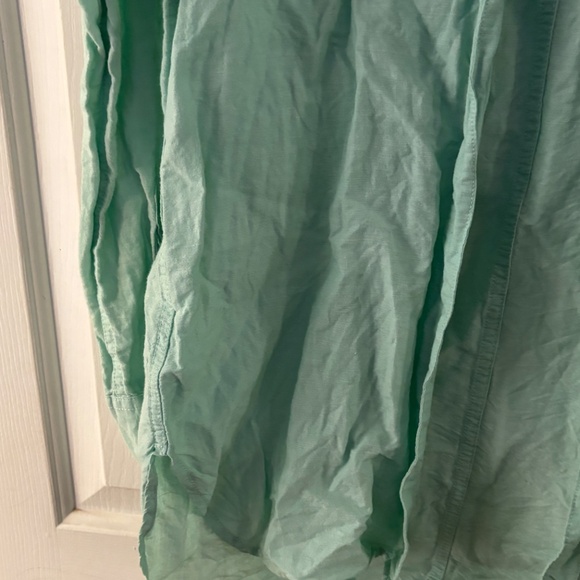 J. Crew Collared Long Sleeve Light Green Bottoned Down Shirt w/Pocket Size 8 - Picture 7 of 9